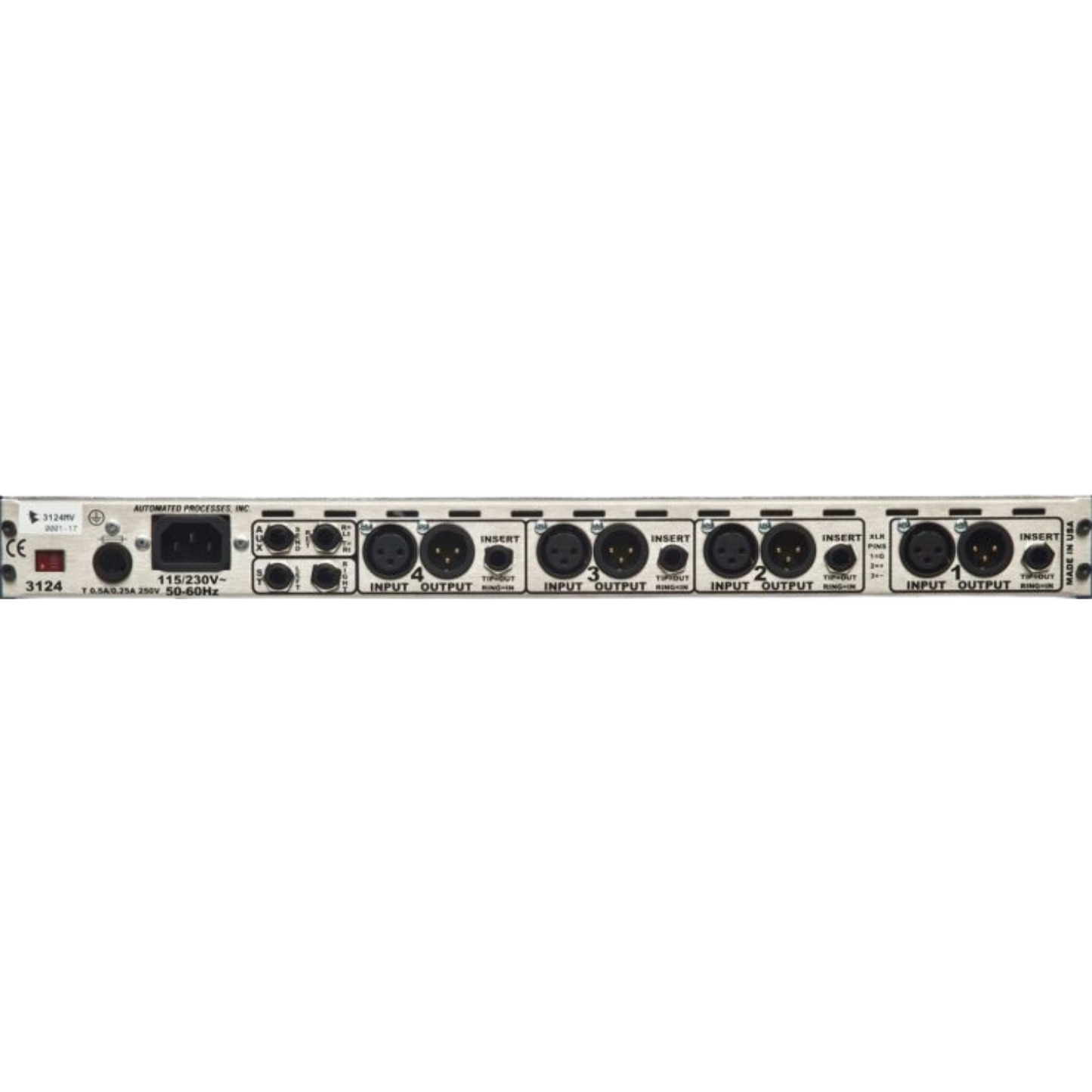 API 3124MV Discrete 4-Channel Mic/Line Pre w/ Stereo Mixer