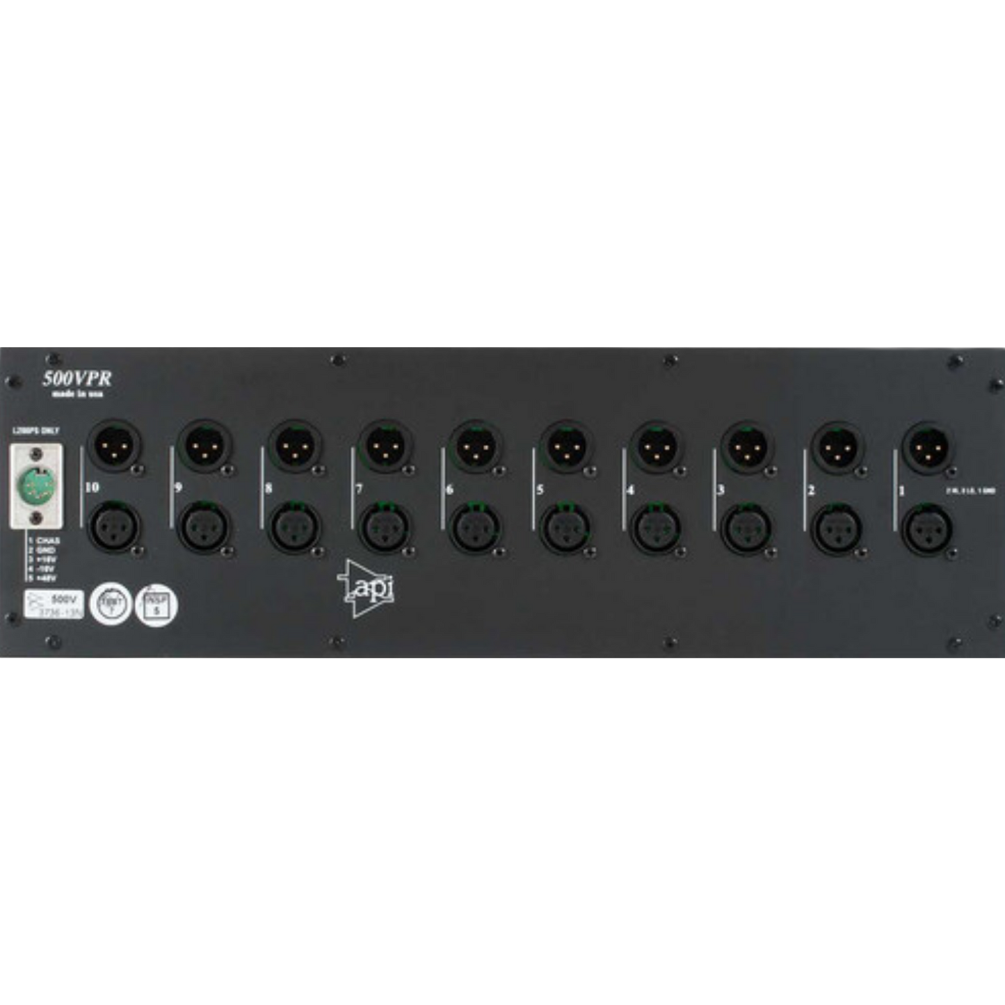 API 500VPR 10 slot Rack with Power Supply
