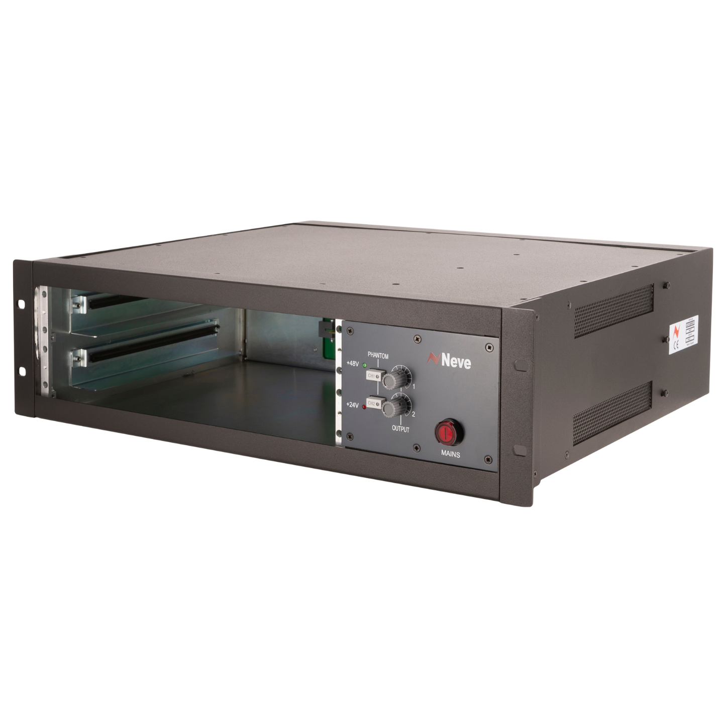 AMS Neve 1081 3U rack with PSU (empty) houses up to 2 x 1081 modules horizontally