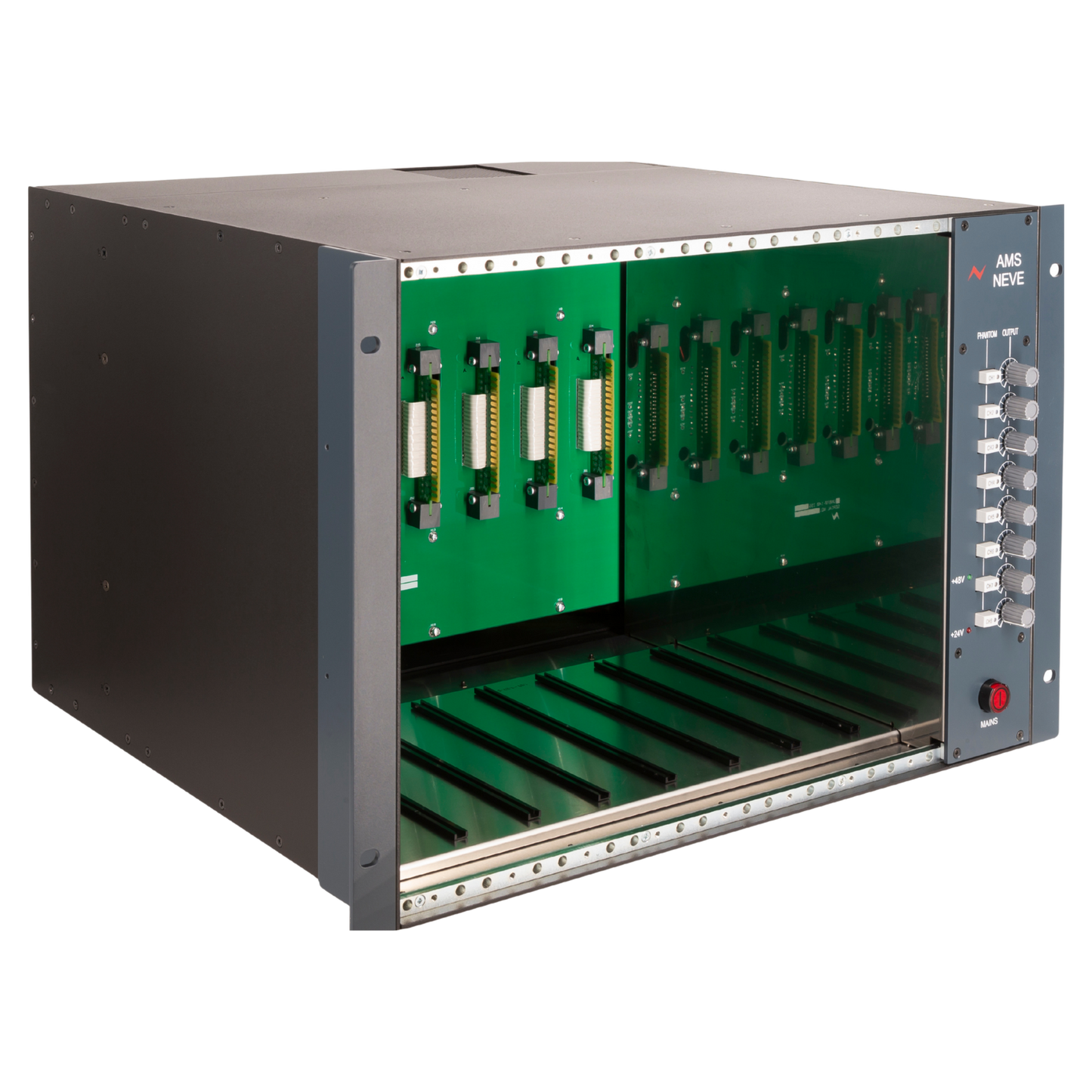 AMS Neve 1081 7U Rack with PSU (empty) houses 8 x 1081 modules vertically