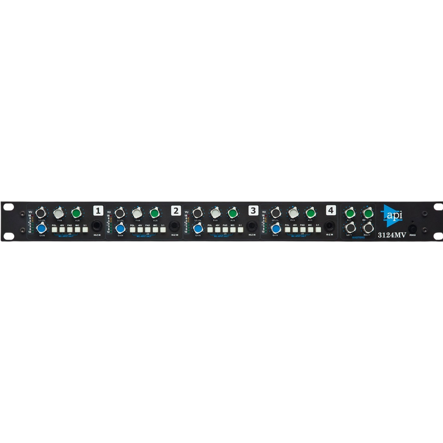 API 3124MV Discrete 4-Channel Mic/Line Pre w/ Stereo Mixer