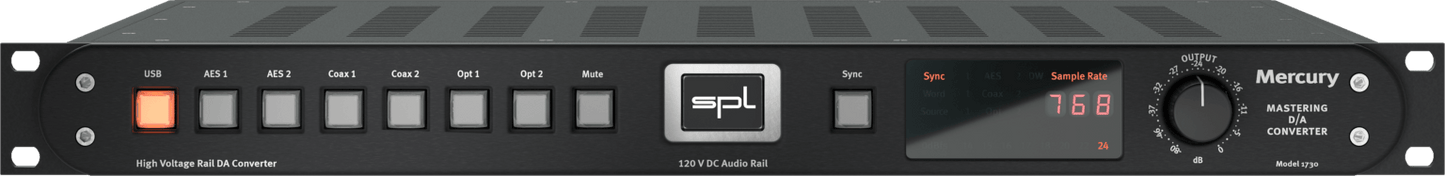 SPL Mercury Mastering D-A Converter with Monitor Control